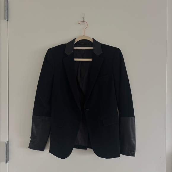 rag & bone Other - Rag and Bone Blazer with Leather Trim